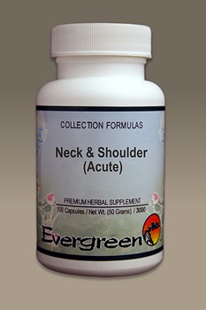 C3520 Evergreen Herbs Neck and Shoulder (Acute) Capsules 100 count Homeopathy Holistic Healthcare Natural Medicine Center Lakeland Central Florida